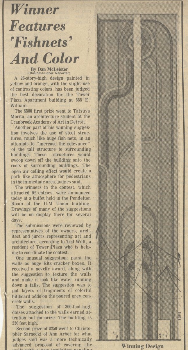 Each new tower up to that point had provoked significant public backlash, but Tower Plaza finally pushed too far—in response, the city council adopted a maximum building height of 180 feet.