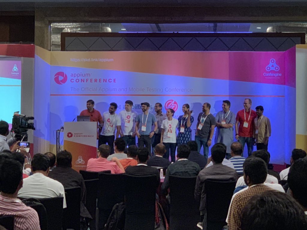 thedancuellar's tweet photo. @appium_conf Thanks to everyone in India for making this the best Appium Conference yet! I’m overwhelmed by your hospitality and support for Appium, and I look forward to returning to your wonderful country very soon. #AppiumConf2019 https://t.co/2HcCnnt8M7