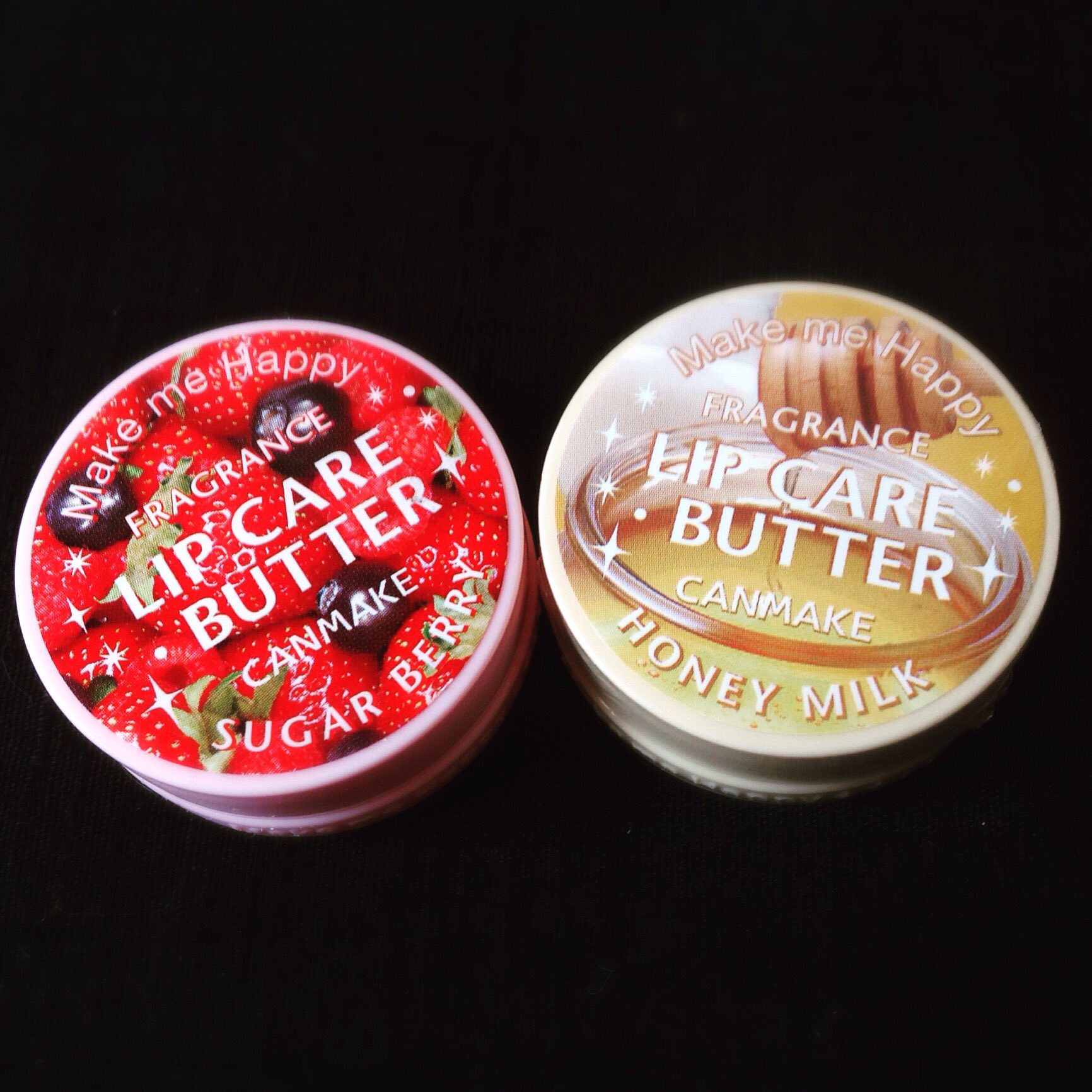 リップクリームマニア キャンメイクのリップバーム シュガーベリー ハニーミルク 500円 税 現在は廃盤 クリーム状のリップバーム 保湿力は高いので 寝る前のケアにオススメ シュガーベリーはハイチュウのイチゴ味みたいな香り ネイルクリームとしても使える