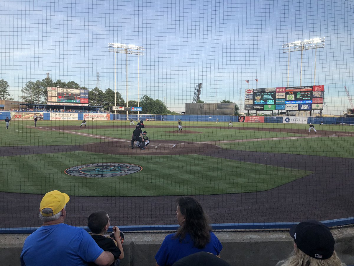 yankurich's tweet photo. @NorfolkTides baseball game and fireworks to follow ... a perfect Father’s Day treat from Valerie ... https://t.co/lre9faXsSA