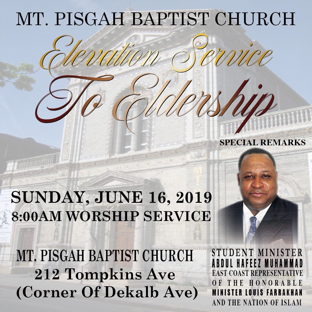 ahafeezm's tweet photo. ❇️Honored to be with my Brother in Christ Sunday 8AM in Brooklyn, NY: Rev Dr. Johnny Ray Youngblood and those receiving Eldership 
❇️Join us and be my Guest for a Message from The Supreme Wisdom Lessons #WeAreFarrakhan #muslimchristianunity @HiphopTC @PeliKEN_Fly @DrAvaMuhammad https://t.co/MmGq0KSWNN