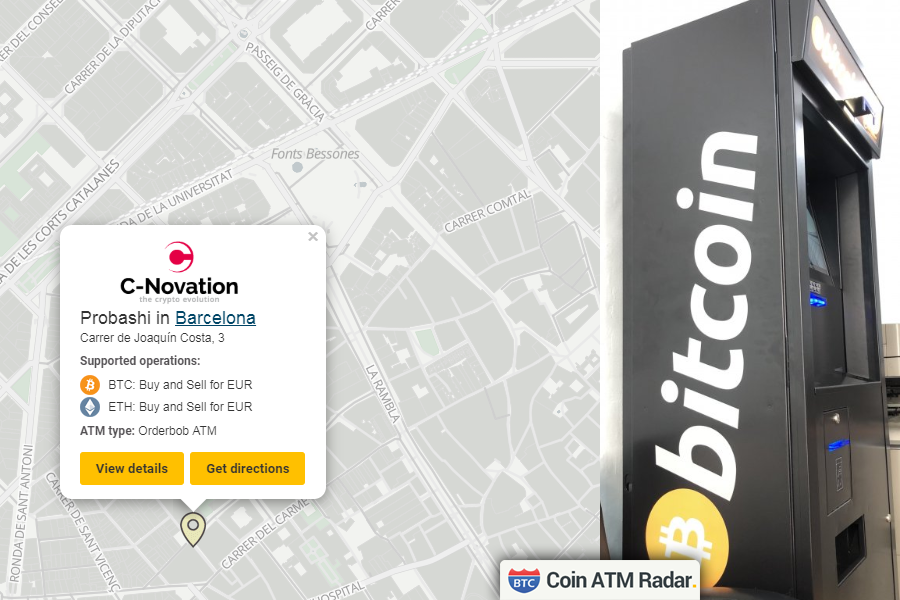 CoinATMRadar's tweet photo. New installed #OrderbobATM #bitcoin machine at Probashi in #Barcelona πͺπΈ. Operated by #BTCManagementGmbh. Supported coins and fees: #BTC #ETH
https://t.co/HG4WXXqHat https://t.co/iVvEZ2r88q