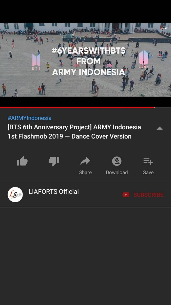 cypherarmy_mlg's tweet photo. [BTS 6th Anniversary Project] ARMY Indonesia 1st Flashmob 2019 — Dance Cover Version

( https://t.co/UfTMPMYM1K )
*Untuk bagian GoGo, lagu dimute

WE DO IT, ARMY Indonesia!

@BTS_twt #6thYearsWithBTS #6thYearsWithOurHomeBTS #6thYearsAndForeverWithBTS #BTS6thAnniversary #LFSEvent https://t.co/R99EFi3eAA