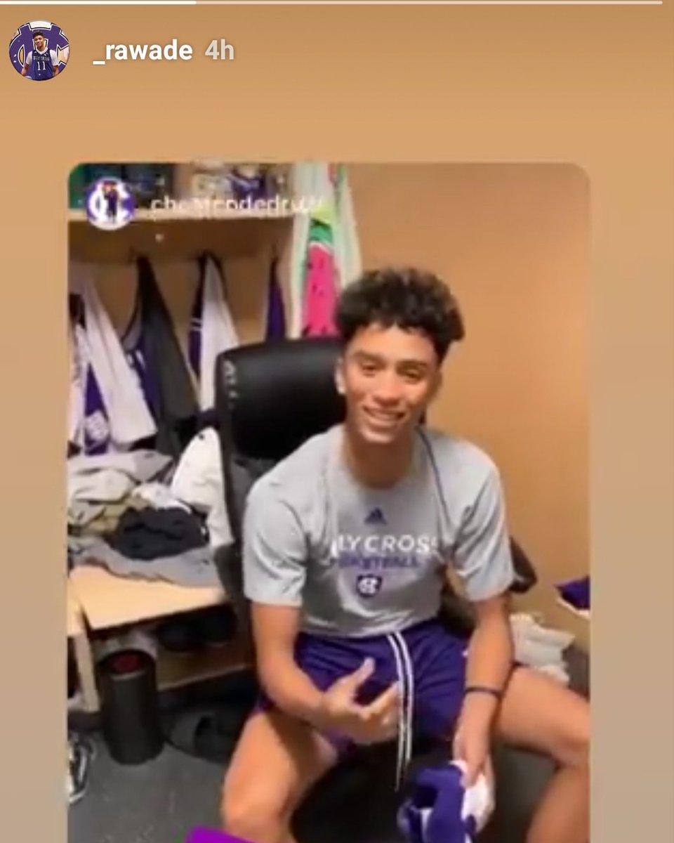 wadesworld32's tweet photo. The drop off is official, our youngin has hit the ground runnin!!!! Boy looks good in that purple, I guess its time for Wadesworld to flip back to our Purple roots! #Gocrusaders @HCrossMBB #blessed #seeyaatthefinishline https://t.co/7LAiDoKF0C