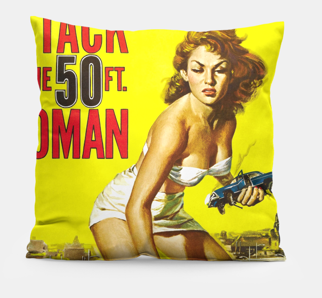 lakeprincess's tweet photo. Just in case anyone need some new decor in their mid-century modern ranch house, here's a nice Attack of the 50 Foot Woman Throw Pillow. 😁

https://t.co/F8DgudXJ05

#Svengoolie @lakeprincess https://t.co/HB8VZ6G4xO