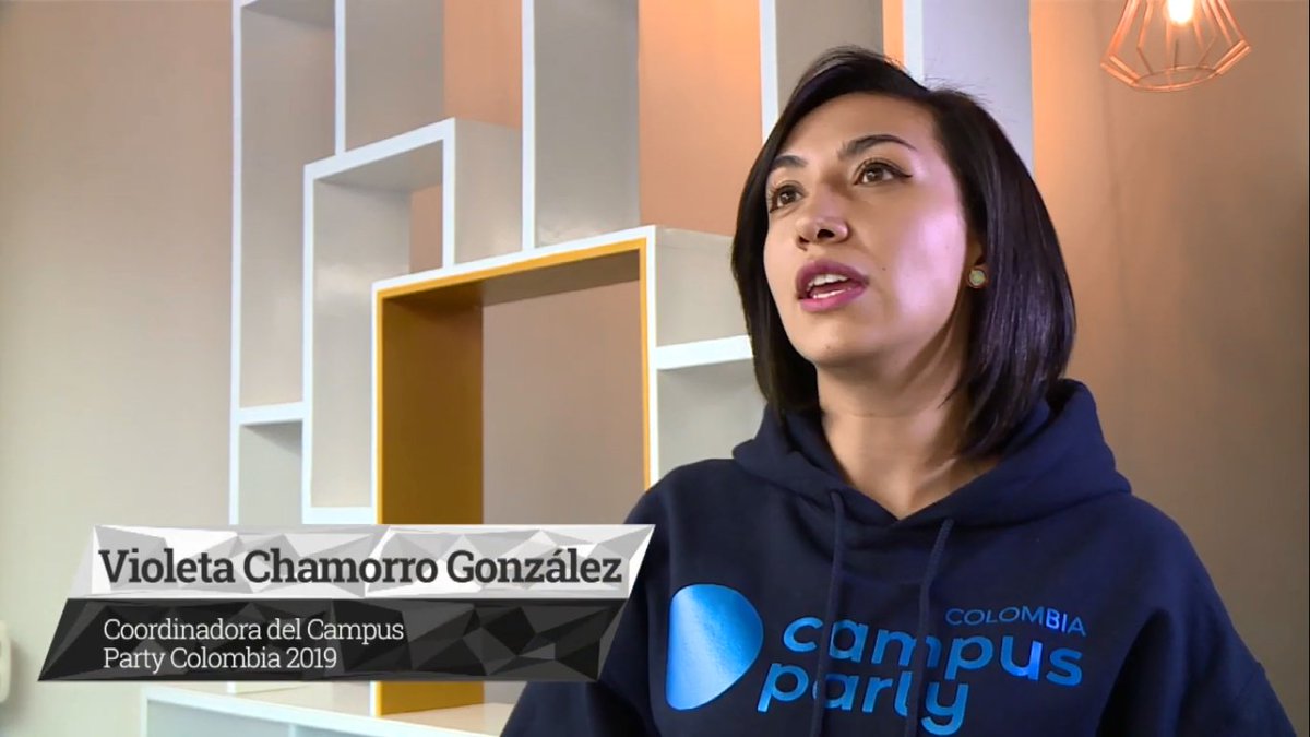 CanalTreceCO's tweet photo. "Este año vamos a contar con 5 líneas temáticas: innovación, creatividad, emprendimiento, videojuegos y programación" @EtaChamorro coordinadora del @campuspartyco.

'Hoy no hablamos de fútbol' #EnLaTV 📺🇨🇴 ¡Estamos en #Fractal! -> https://t.co/IJ7mtFDa10 https://t.co/48qwEww1qY