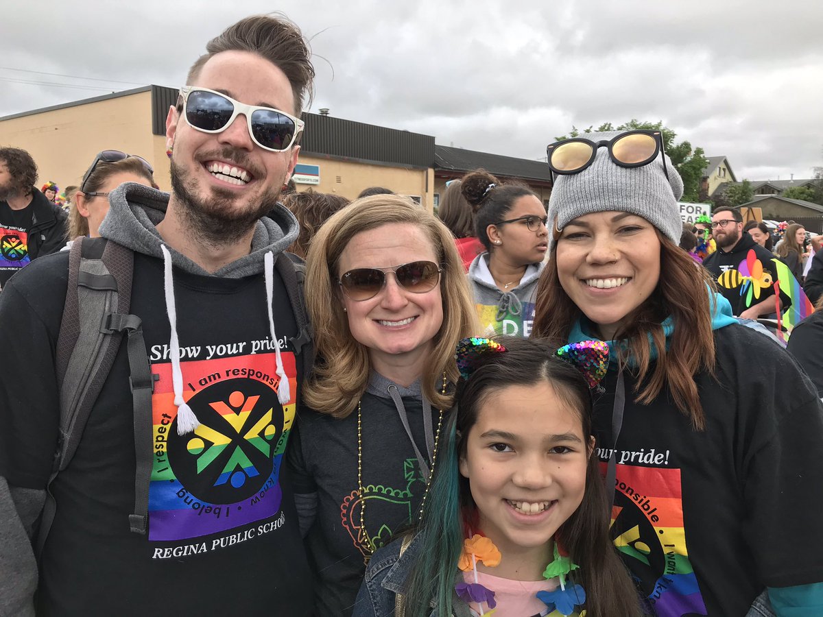 sarahlongman1's tweet photo. I am so proud of Regina Public School Division. #loudclapping #allstudentsmatter #sharedvalues @RegPublicSchool @QCPrideFest https://t.co/Izedat0aqJ