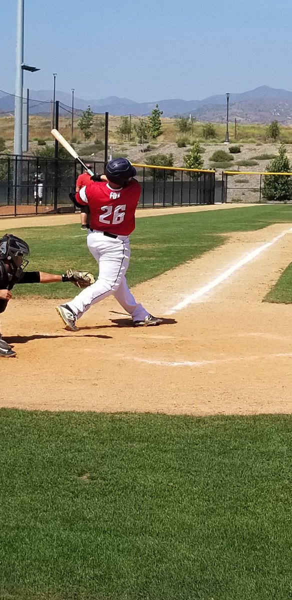 WarriorsIhn's tweet photo. Jacob Fox 1B/RHP Roosevelt HS 2021 (uncommitted). Solid day at the plate 1 for 2; 2B, BB 2RBI. Lots of power strong body. Big frame lots of upside.
@BsbBrilliance @BFScout @coachgonzo11 @PBR_California 
#uncommited #underarmourfathersdaclassic https://t.co/uflGT6VuNo