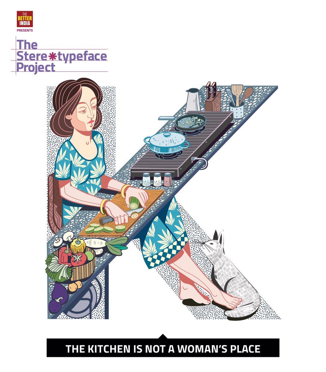 #stereotypes 
I am sure we all know these.
Check the brilliant initiative by @thebetterindia highlighting 26 stereotypes explained through each letter.The one I feel strongly about - women are meant to be in the kitchen. 
#EndTheStereotype #WomensRights 
stereotypes.in