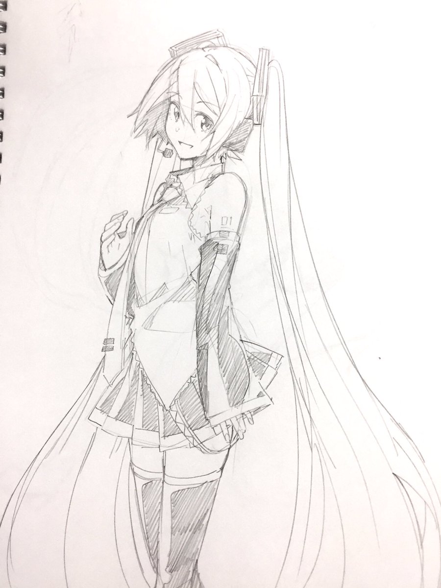 初音ミク 「落書きみっく～ 」|安夏（やすなつ）のイラスト