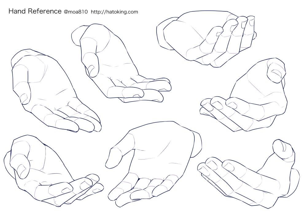 Moa お知らせ トレスokな手のイラスト資料集に ハート Heart Shape を追加しました Hand Refs For Artists T Co wjw0jtjn