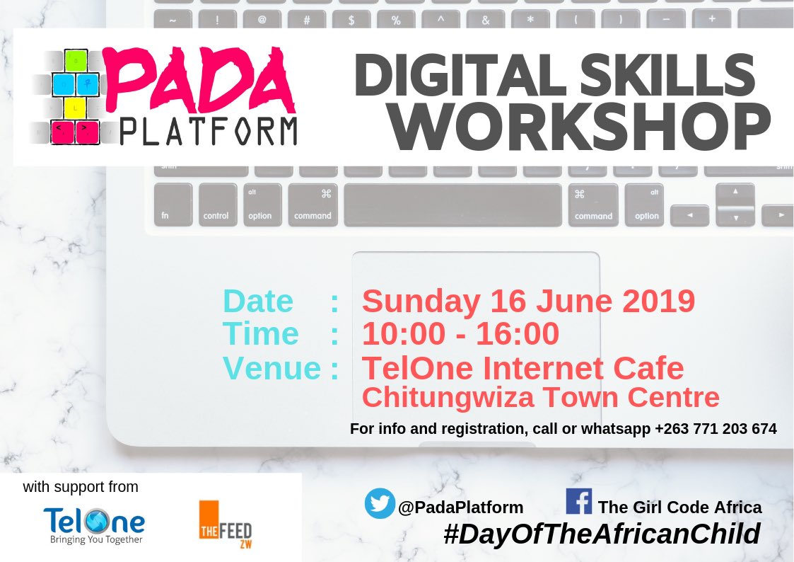 TheFeedZW's tweet photo. Happening today in Chitungwiza as we commemorate the day of the African child.
Digital skills training for young girls.
#DayoftheAfricanChild 
Humanitarian Action in Africa: Children’s Rights First “. 
#TheFeedZW 
#PadaPlatform https://t.co/N2D8GCTtdi