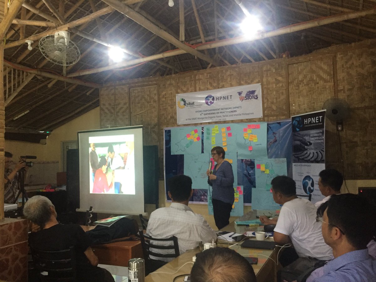 HPNEThydro's tweet photo. Carmen Dienst from @wisions presenting about the #WISIONs initiative at the 4th #HPNET gathering in Manila today! Thank you @wisions for supporting all #HPNET initiatives. https://t.co/T2yfw3su1Q