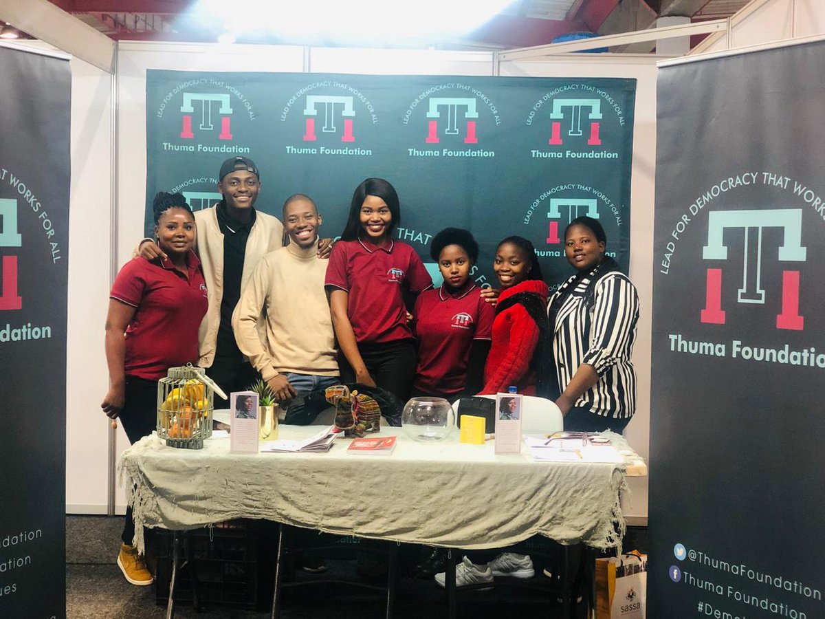 ThumaFoundation's tweet photo. #GPYouthExpo Day 4 our @ThumaFoundation  ambassadors coming out in numbers today to celebrate youth day. We will be having a demologue later on at the #IAmTshepo with @ThuliMadonsela3 #YouthMonth #YouthExpo https://t.co/zk6gfjneik