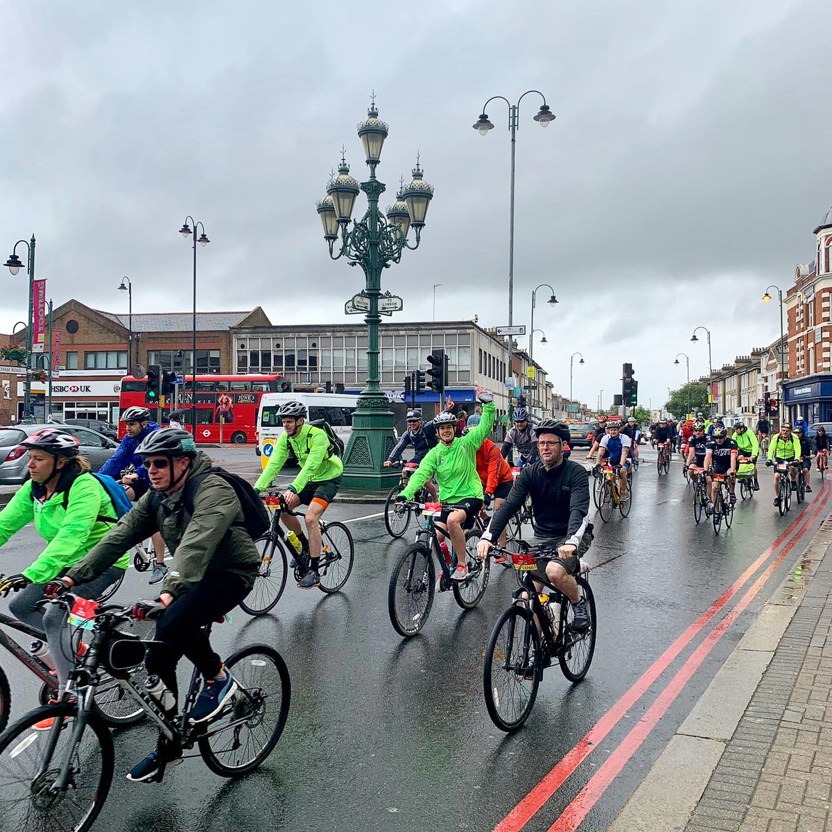 tootingnewsie's tweet photo. We caught some of the #London to #Brighton cyclists pedalling through #Tooting this morning. Good luck to everyone! #LondontoBrighton https://t.co/XSq7NBpSGY
