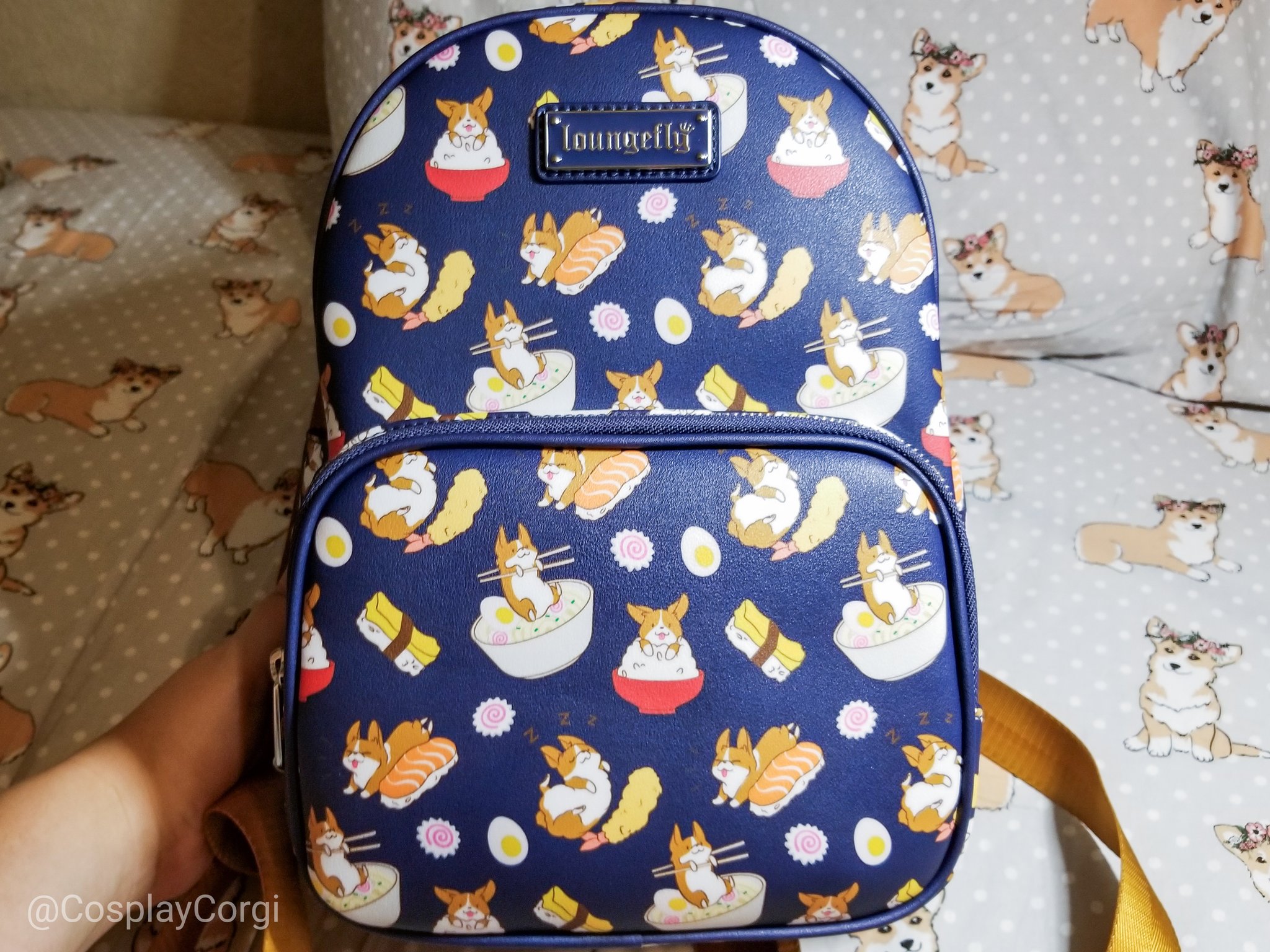 loungefly corgi backpack