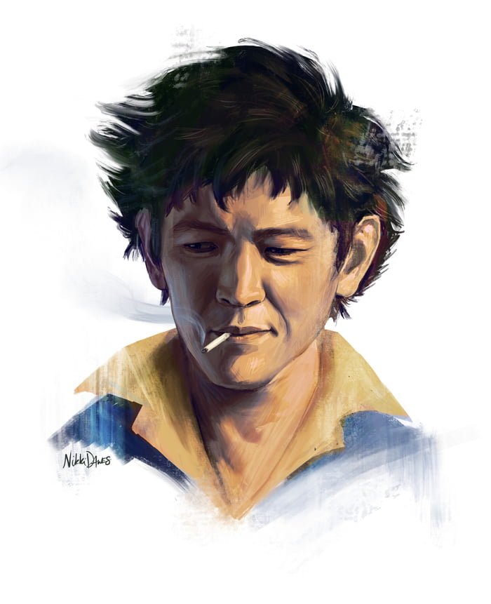 Happy Birthday, John Cho as Spike from Cowboy Bebop Art by Nikki Dawes 