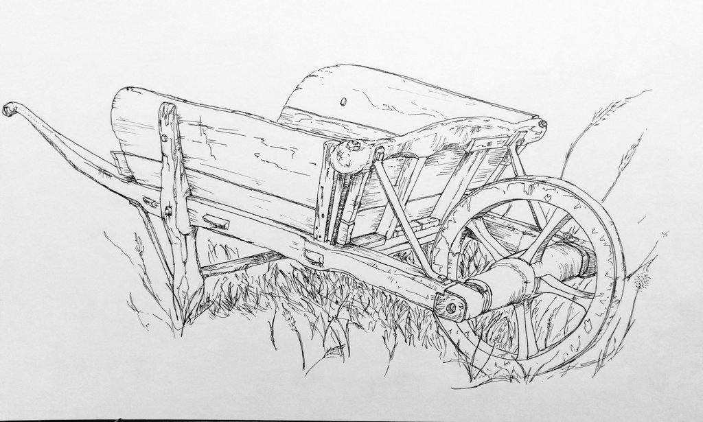 akora78's tweet photo. DAY 2 - 4 June 2019 #day2 #drawing2 #2of365 #drawingaday #drawingadaychallenge #blackinkdrawings #blackandwhite #wheelbarrows #garden #wheelbarrowdrawing #lovetodraw #mypeace https://t.co/HejovTc0qD