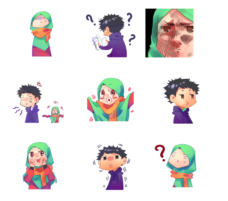 MuslimManga's tweet photo. Muslim Manga Mascots Aya and Sura stickers via line store.
https://t.co/LPMArqcGhh
#line #messaging #app #stickers #stamps #japan #Muslimcharacter #comic #webtoon #webcomic #スタンプ #ライン https://t.co/sgxOnSZh8P
