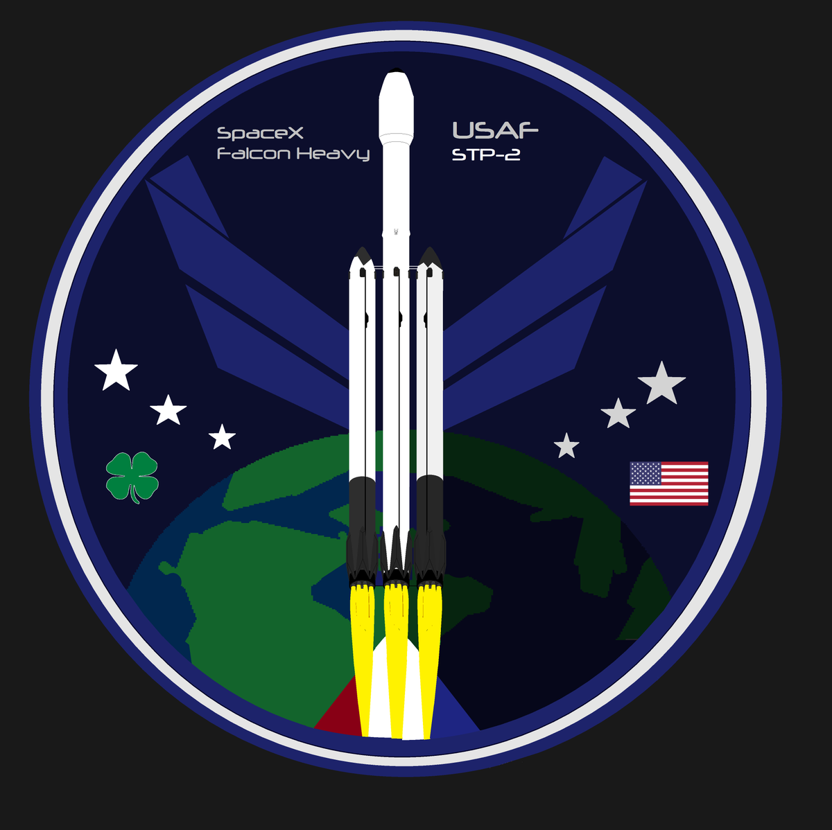 Falcon9Block5's tweet photo. @ClaireBearLovez I shall make Space bear an official mission patch! https://t.co/jsKGUcqIuF