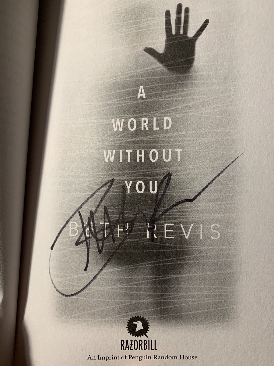 When you open a new book to start it and realize somehow you’ve got yourself a signed copy! I got #AWorldWithoutYou by @bethrevis from @BookOutletcom and was happily surprised! How cool?!