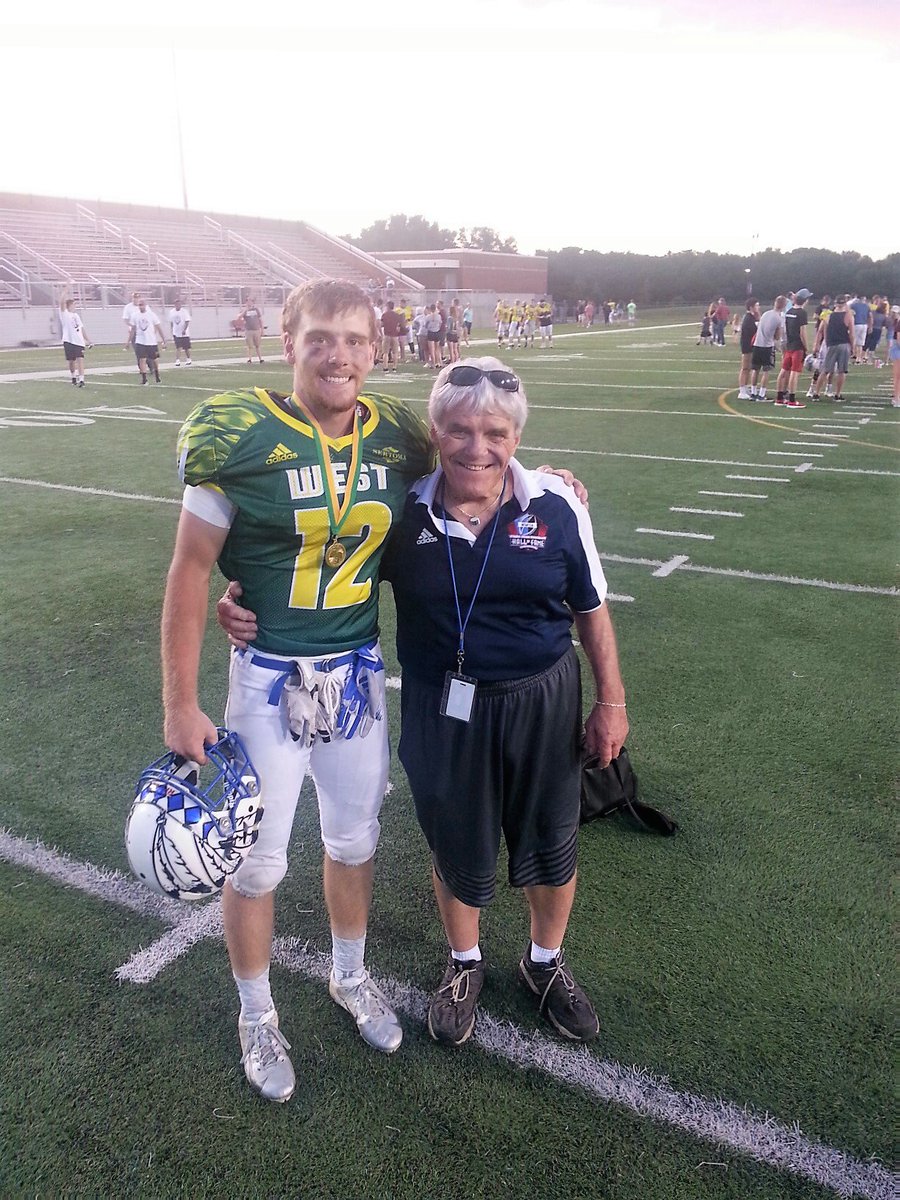 Gentry Anderson of Arapahoe completed his illustrious 4 year career at Arapahoe by compiling 7,743 All-Purpose yards. So what does he do today at the 8-Man All-Star Game?  Picks off TWO pass, recovers a fumble and is named Defensive Player-of-the Game.  That's Gentry!