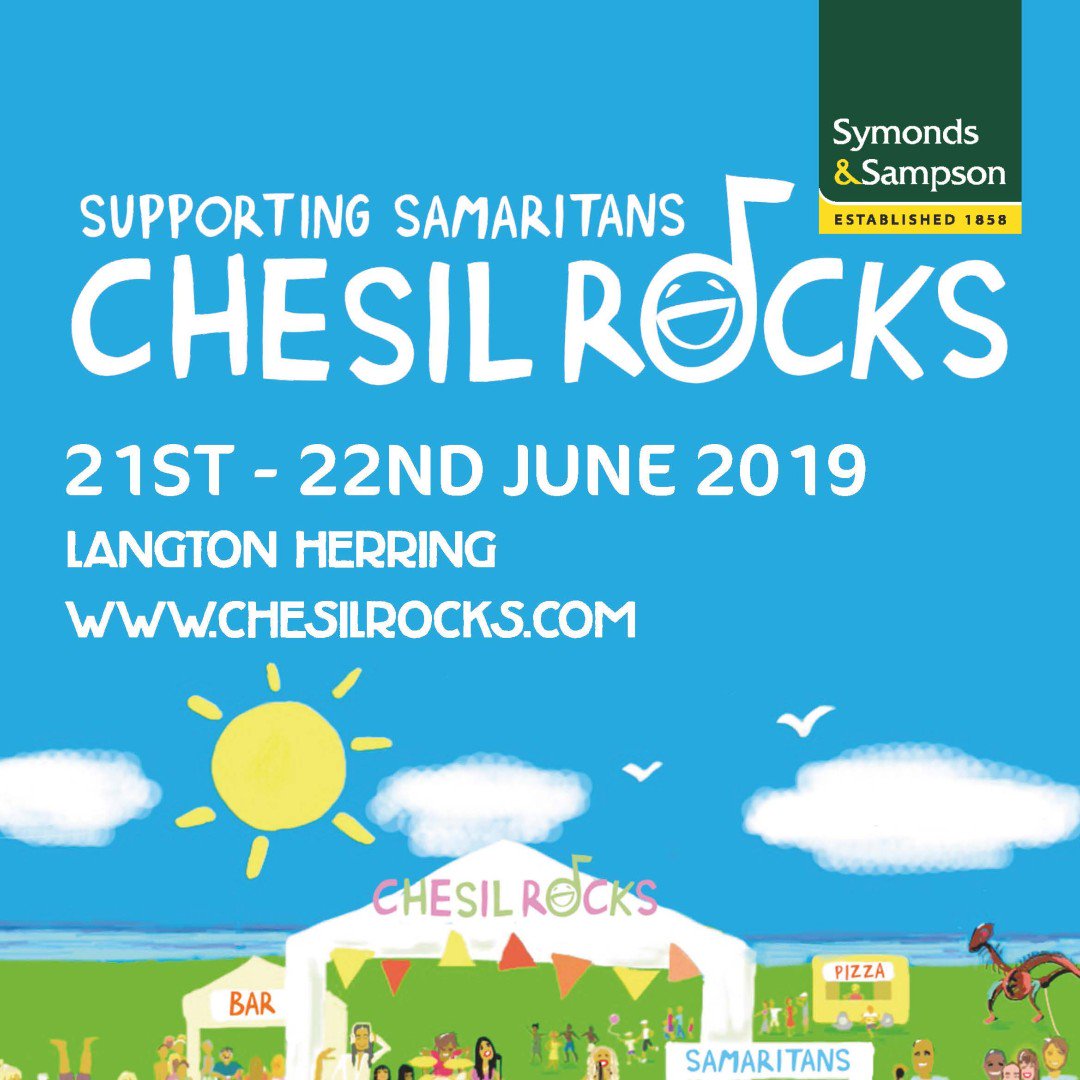 Chesil Rocks is returning to Langton Herring on 21st and 22nd June 2019 - a music and arts festival, raising funds for Samaritans of Dorset! For more information visit <a href="/ChesilRocks/">CHESIL ROCKS</a>

#symsam #symondsandsampson #sponsors #chesilrocks #charity #festival <a href="/samaritans/">Samaritans</a>