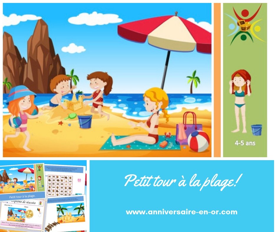 Download Plage theme anniversaire Free