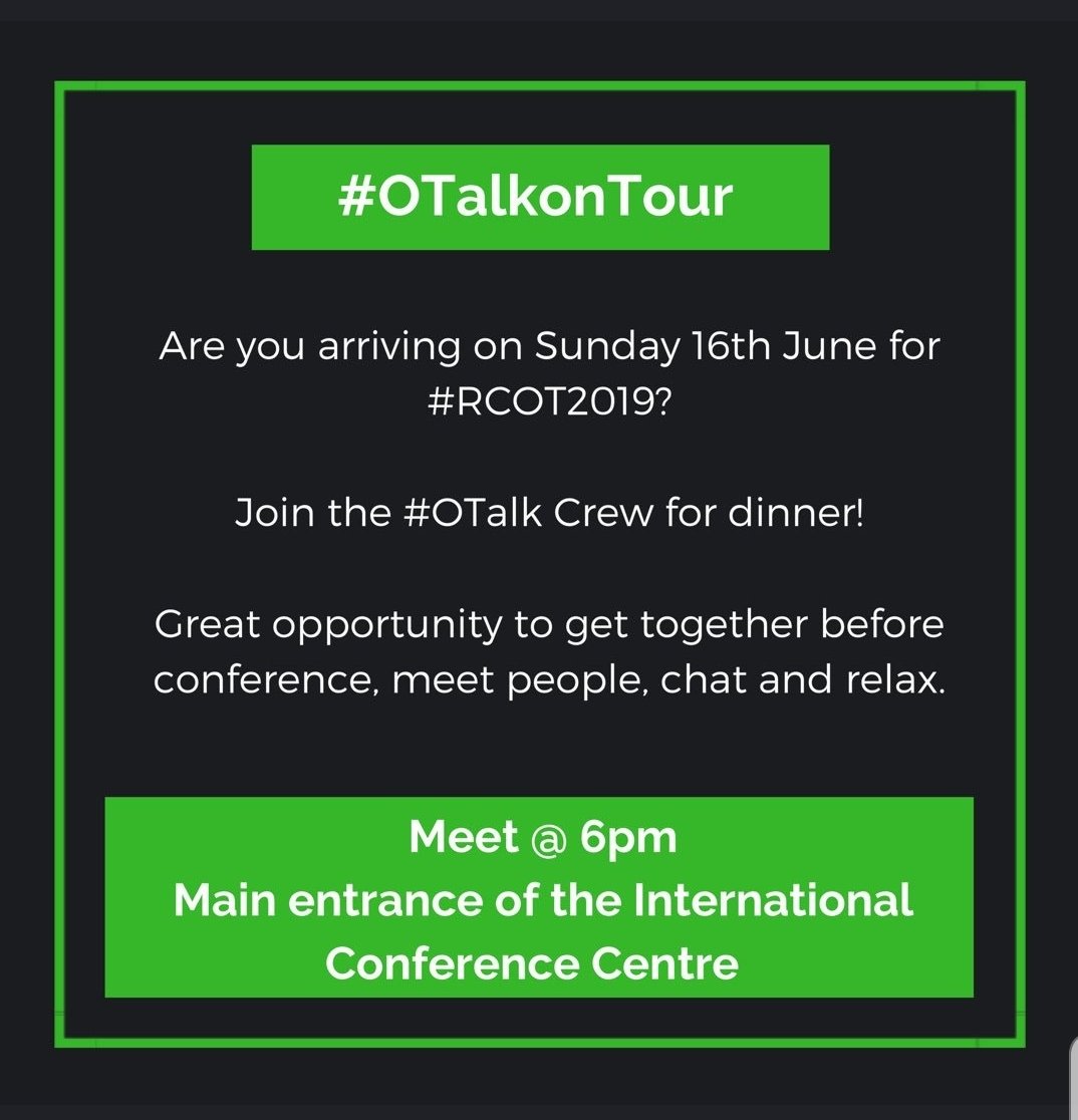 Helen_OTUK's tweet image. Today is travel day and #OTalkonTour tweet up this evening. Looking forward to 2 days of #OTGeek at #RCOT2019