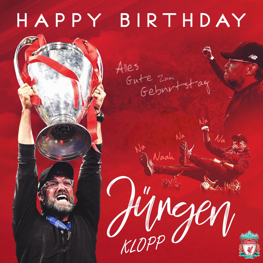 Happy 51st birthday to the boss, Jurgen Klopp!      
