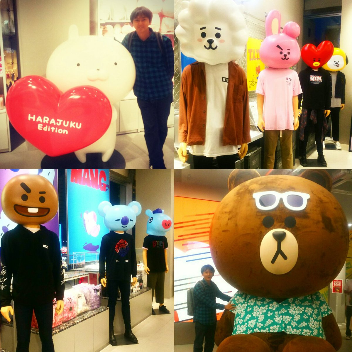 NaotySuzuki's tweet image. LINEFRIENDS♪
(*´∀`)♪
このお店カワイイ♪
(*≧∀≦*)

#原宿 #linefriend  #鈴木ナオ #スズキナオ #suzukinao #naosuzuki #カワイイ