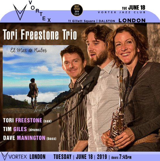 jazzsharing's tweet photo. →@vortexjazz #Dalston, #London
TORI FREESTONE TRIO, ‘EL MAR DE NUBES’ (album launch)
→https://t.co/b714AMBkR4
* @ToriFreestone top British-jazz saxophonist and composer
W/ @DManington bs #TimGiles dr 
Tue | JUNE18 | 7:45pm
→https://t.co/PavWIOw9ri
>https://t.co/xFnAxLirUK https://t.co/C7qbkxUvZy
