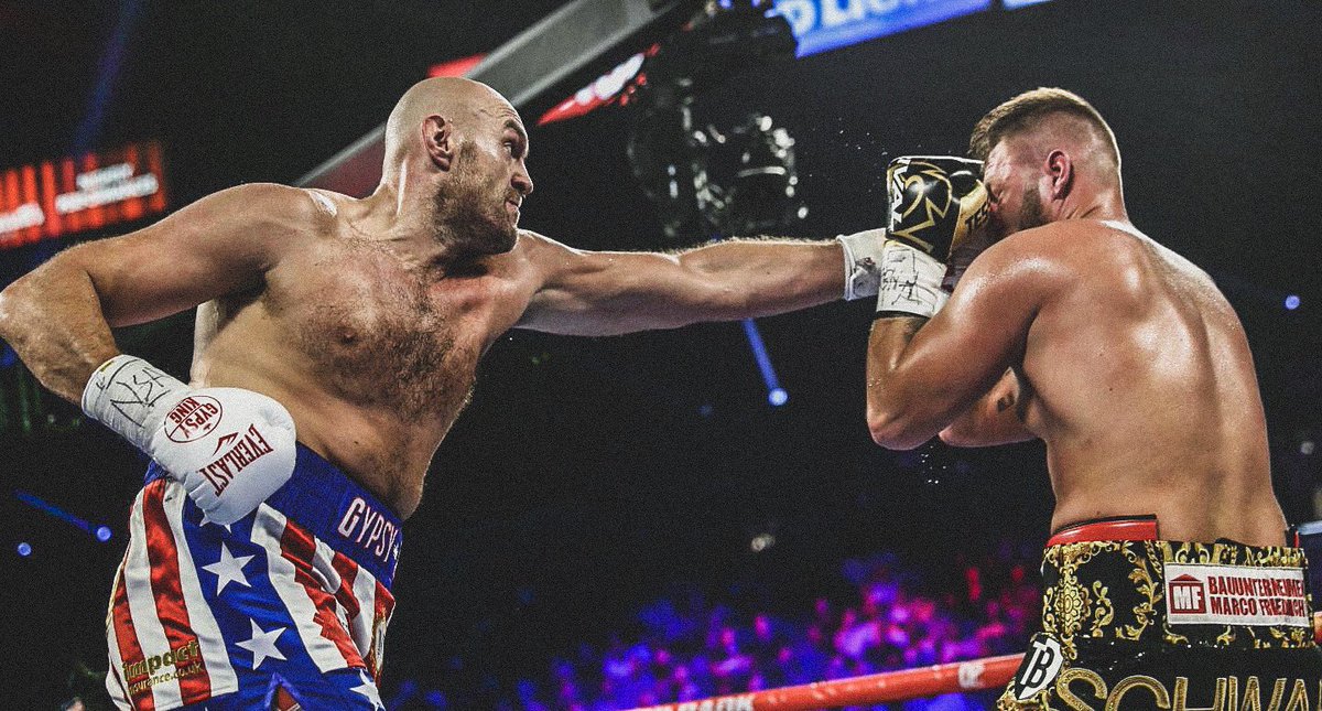 🇬🇧 <a href="/Tyson_Fury/">TYSON FURY</a> remains undefeated:

🥊 29 Fights
👊 20 KOs

✅ 28 Wins 
🤝 1 Draw
❌ 0 Defeats

🇺🇸 Won in United States 
🇩🇪 Won in Germany 
🏴󠁧󠁢󠁥󠁮󠁧󠁿 Won in England 
🇨🇦 Won in Canada
🇮🇪 Won in Ireland

👑 Lineal Heavyweight Champion.