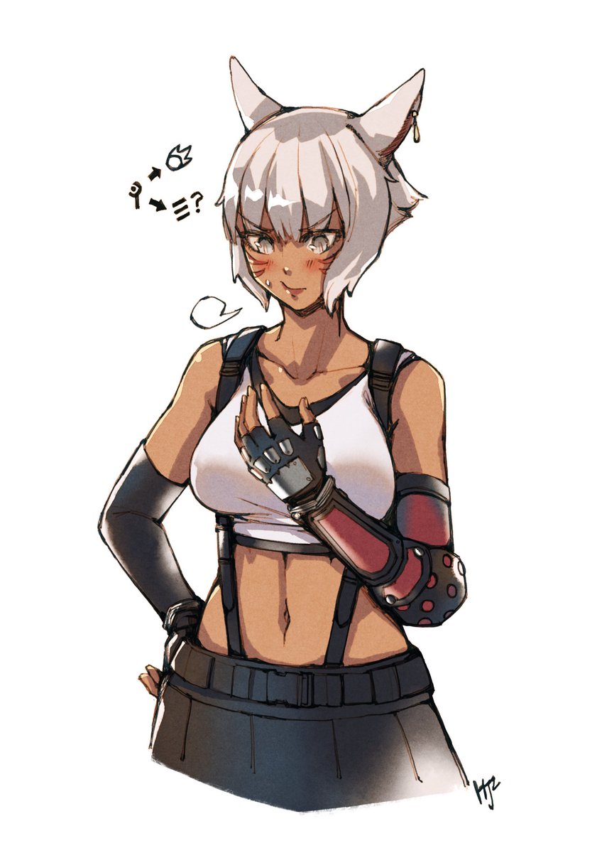 ティファ・ロックハート ,ヤ・シュトラ・ルル 「E3良かったね。次はルリナw #FF14 #FFXIV #ヤシュトラ 」|HJZ@FFXIV丨Y'SHTOLAWAY丨40/300のイラスト