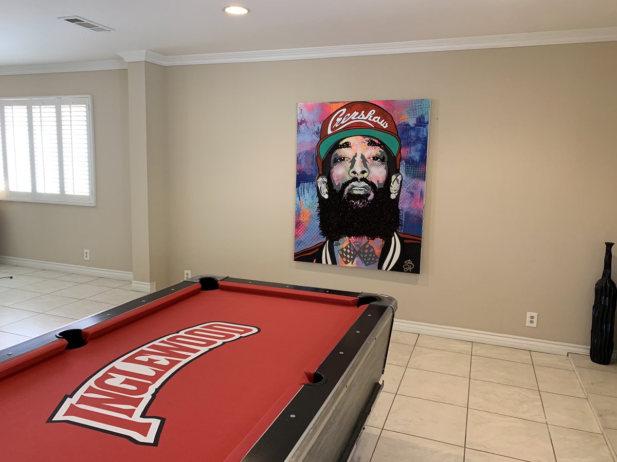 customtablefelt's tweet image. Cool design for a clothing company in LA.  #pooltable #nipsyhustle