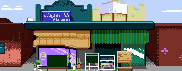 OldboySagat's tweet photo. corner store down the road in Flemington, #Melbourne  #pixelart https://t.co/R11hOEaSJU