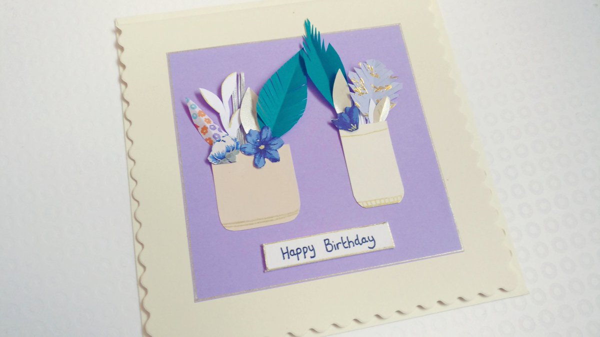 JulieIrisDesign's tweet photo. Dropped off some new cards and flowers to chous cottage on Friday, including this flower card (I reused coloured envelopes and parts of another card to make the plants!). Hope everyone is having a nice weekend! 🌿
#chouscottage #handmadebyme #handcrafted #handmadegift #Recycle https://t.co/OnldbJiJaj