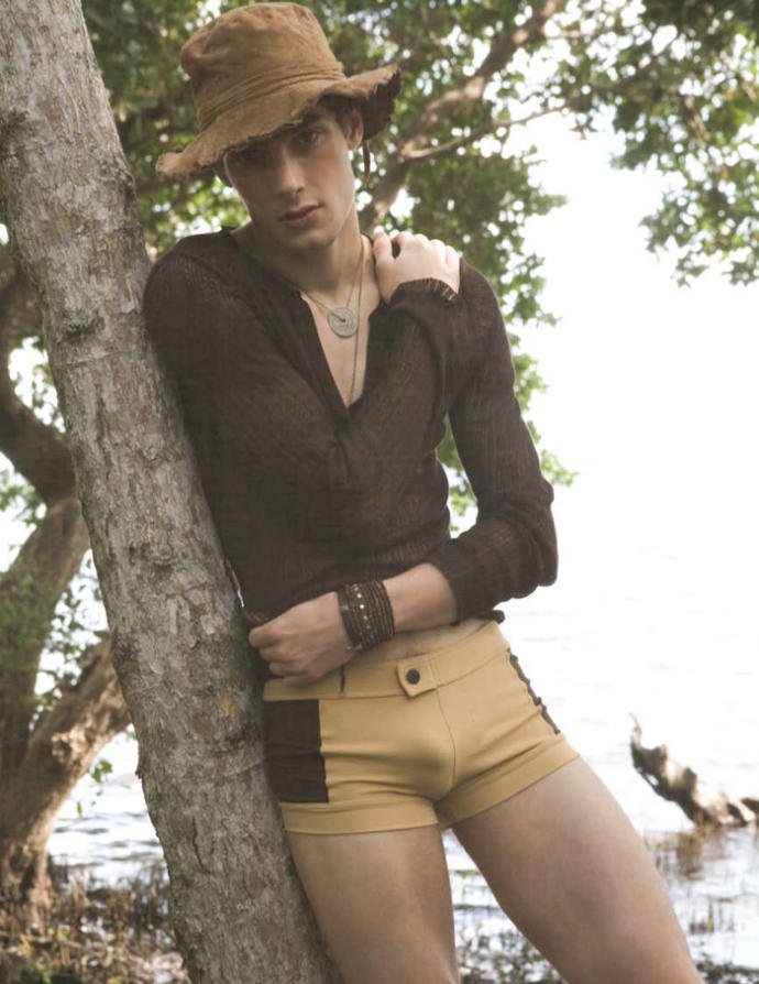 Outdoor vintage twink glamour