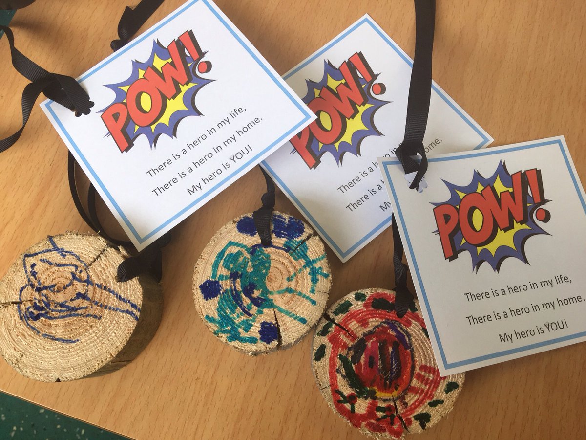 ParkheadSchool's tweet photo. We hope those lucky enough to receive one are wearing their medals with pride today! Reception worked hard to showcase their skills from forest school and each medal was cut using a bow saw and drilled with a hand drill by the children! #FathersDay2019 #heroinmylife #forestschool https://t.co/vuGYYV5Lvd