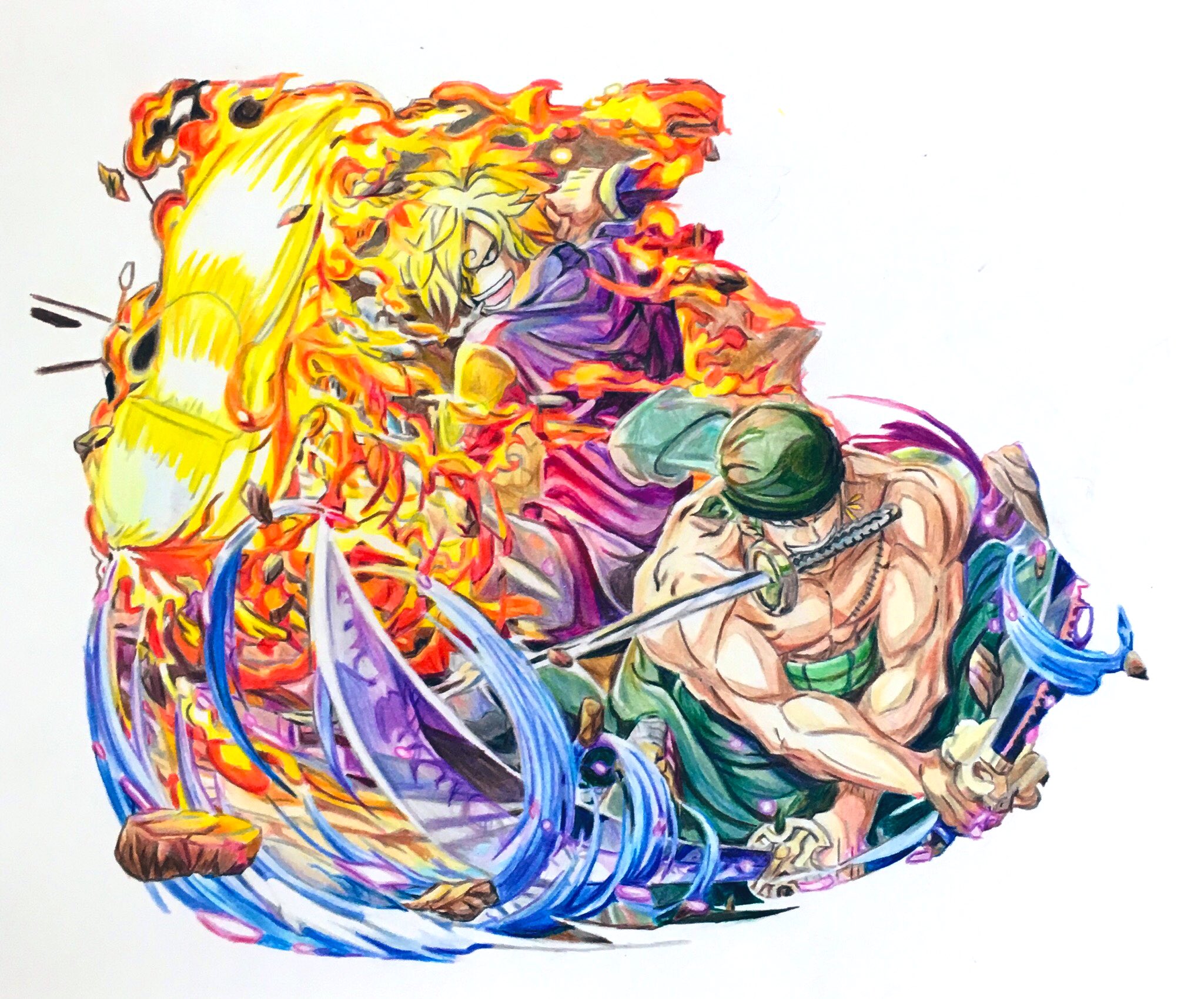 ダイン ゾロの刀少しだけs トレクル サンジとゾロ 模写 T Co 5selwo6dyd Twitter