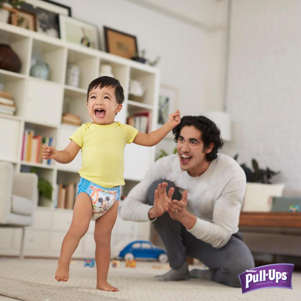 boy wearing huggies pull ups