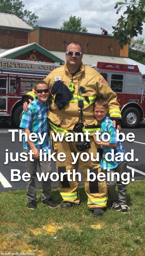 Little eyes are always watching. Who we are is made in the small, everyday choices much sooner than it is ever found in the big ones. Happy #FathersDay2019 to all the <a href="/CentralCounty/">Central County Fire & Rescue</a> #dads out there! #leavealegacy!