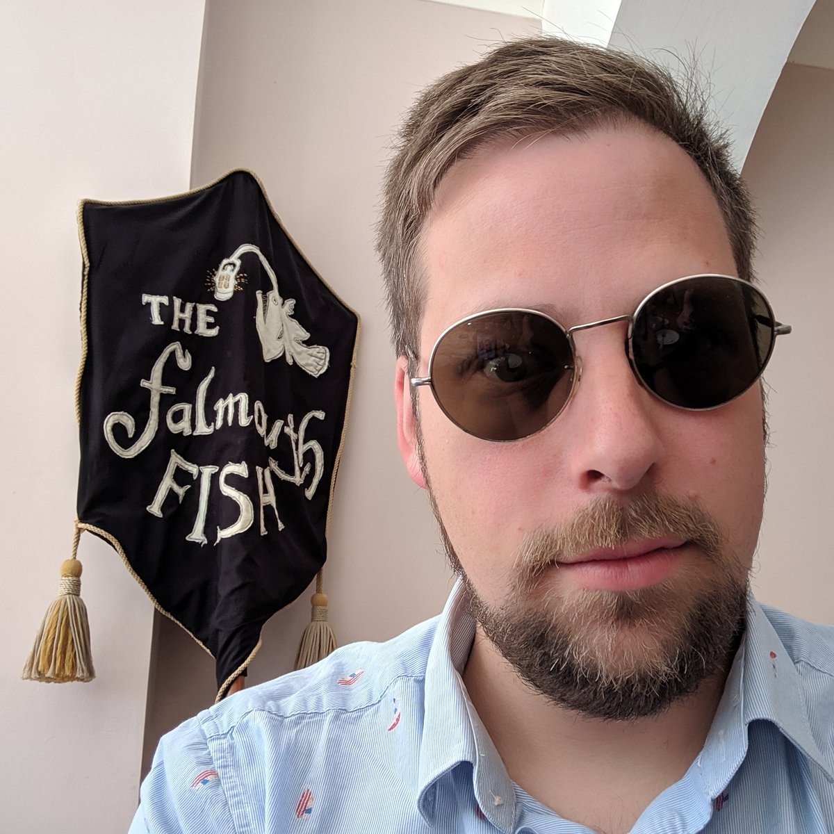 falmouthfish's tweet photo. Day 3 and the hangover is real. Here's a photo of me when I was less broken yesterday. https://t.co/rdzUAspZxP
