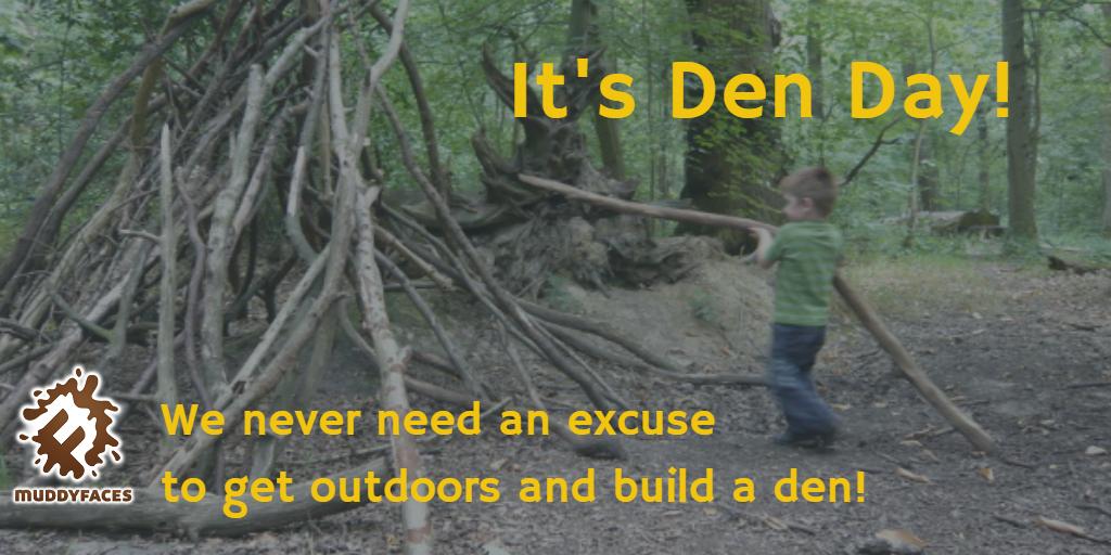 Muddyfaces's tweet photo. Den Day is Saturday 16 June. We never need an excuse to get outdoors &amp; build a den but today you can raise money for Save the Children too. @savechildrenuk #DenDay. We love dens! 
More on our #OutdoorHub: https://t.co/TcSKP4MHLE https://t.co/jVWXlKo1X0