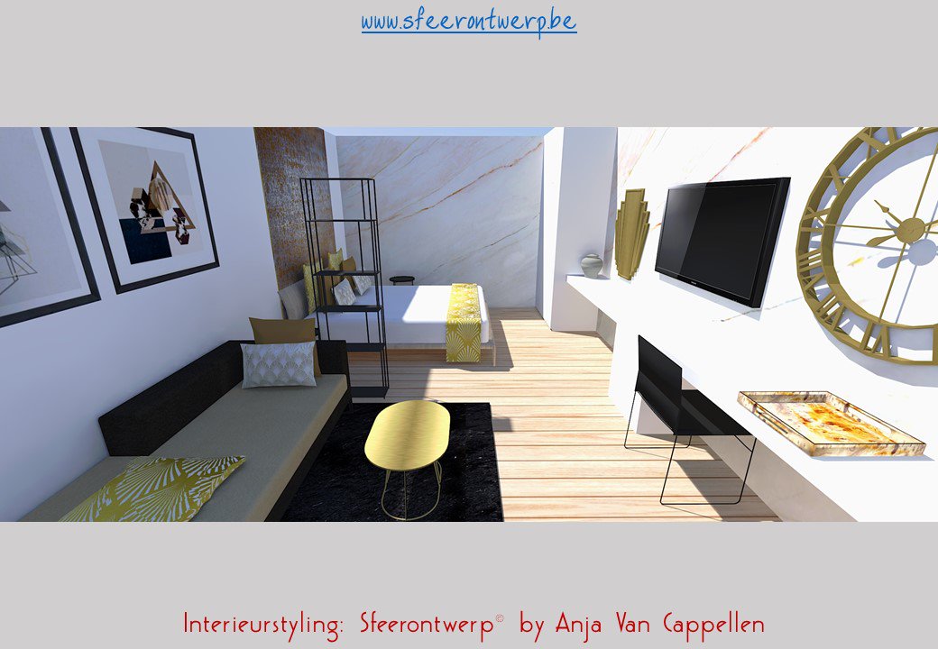 akemi b&amp;b **** #sneakpeek of furniture and decoration in kamer/chambre/room Art Deco 2.0 (room 3 of 4 new rooms).
#interieurstyling #interiordesign by #Sfeerontwerp #sfeerontwerper Anja Van Cappellen
More info on akemi-bnb.be/kamers.html.
#akemibnb #Zemst open during #Tomorrowland