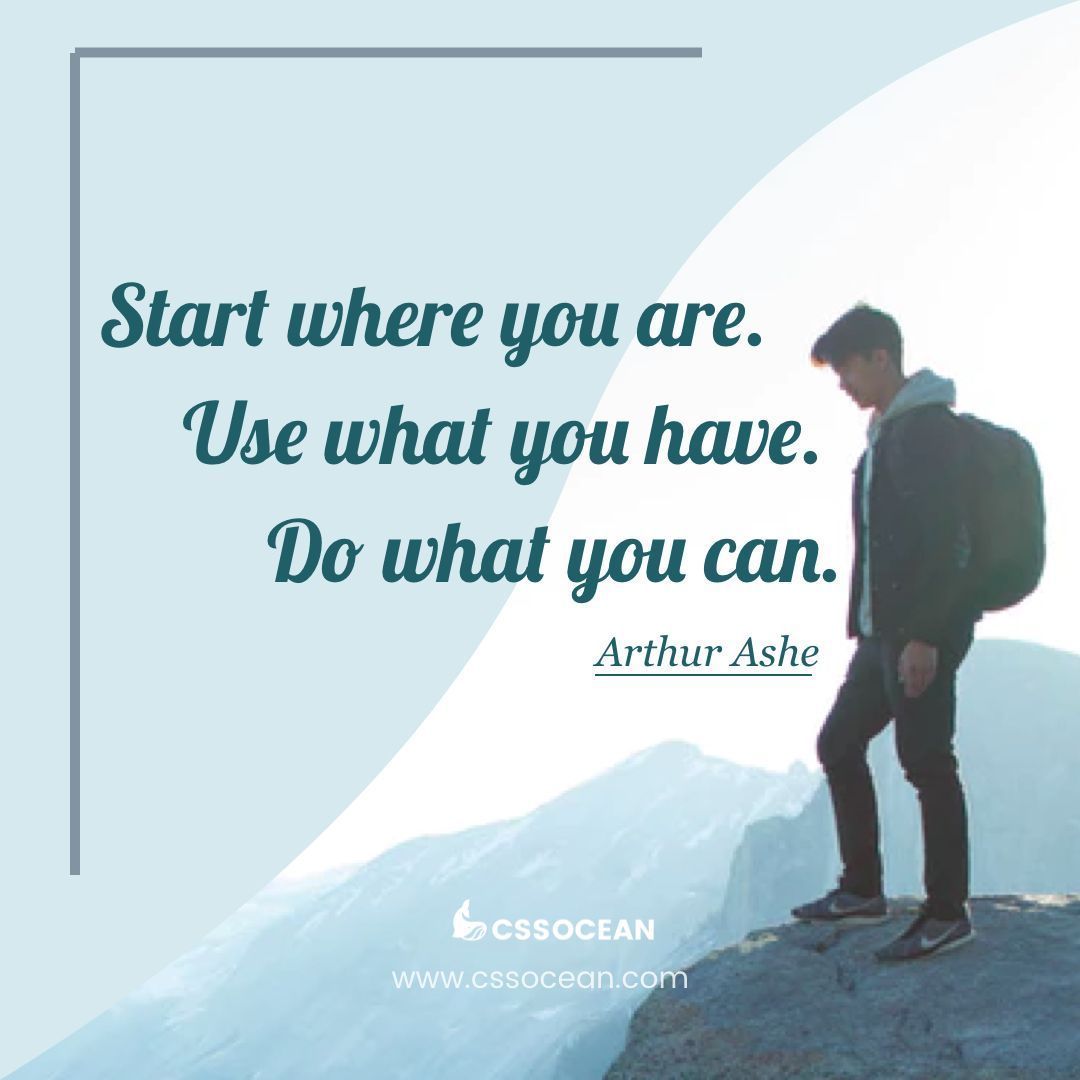 "Start where you are.
Use what you have.
Do what you can." - Arthur Ashe

 #instadaily #instagood #picoftheday #pictureoftheday #inspirationalquotes #quotes #qouteoftheday #inspiration #inspired #inspirational #motivational #motivationalquotes