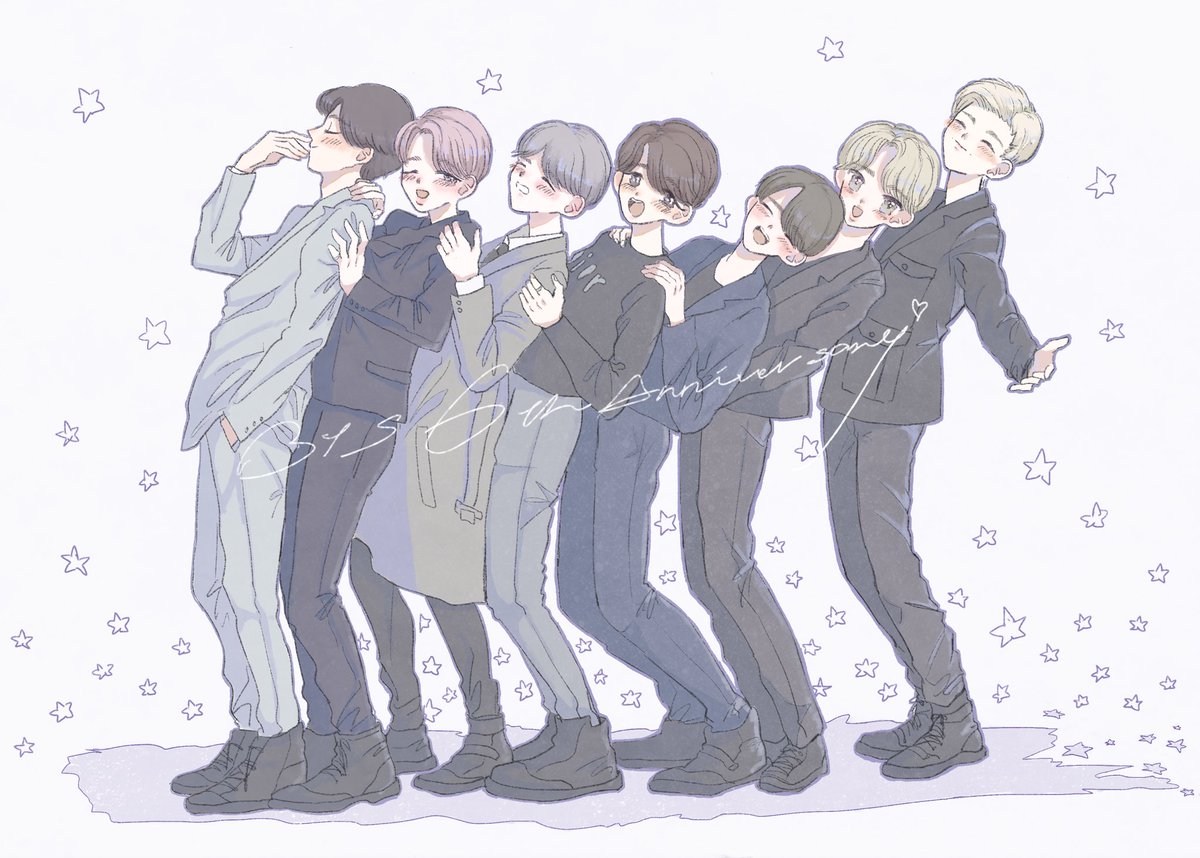 遅れたけどおめでとう🌟🎉
愛してます！💜
💜🐹🐭🐨🦄🐥🐯🐰💜

#6YearsWithOurHomeBTS 
#BTS6thAnniversary 
#방탄6주년보라해 
@BTS_twt