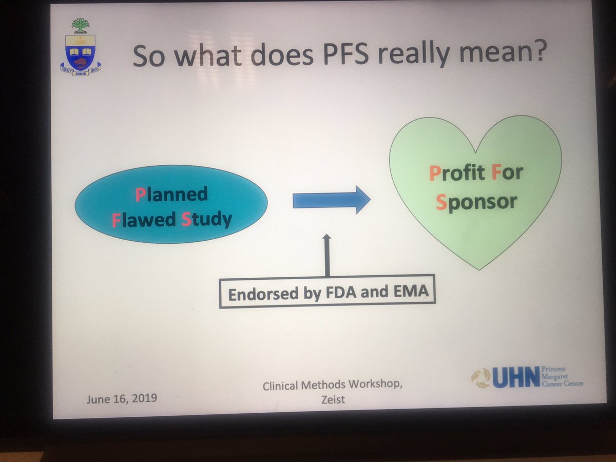 syeepei's tweet image. We are learning about endpoints! Prof Tannock doesn’t seem a big fan of PFS... #MCCRworkshop