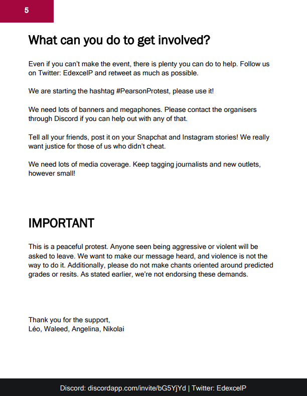 EdexcelP's tweet photo. Hey everyone! Here are our official DEMANDS for Pearson. Please read and support us!! We are having a peaceful protest outside @PearsonEdexcel on the 21st of June, 2pm! @SkyNews @BBCNews @Independent @Telegraph @thesundaytimes @thetimes https://t.co/LUNEAGtnoV https://t.co/6jfq1P4VTW