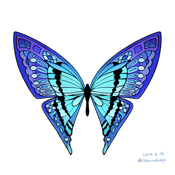 ステンドグラス 蝶 Twitter